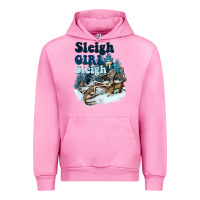 Fuchsia Pink sleigh girl sleigh skeleton Urban Hoodie - NancyCooperArtShop