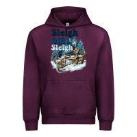 Mauve Wine sleigh girl sleigh skeleton Urban Hoodie - NancyCooperArtShop