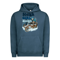 Pigment Midnight Navy sleigh girl sleigh skeleton Urban Hoodie - NancyCooperArtShop