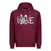 Burgundy love easter Premium Hoodie - MaliasSmallBusiness