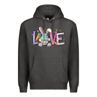 Charcoal Heather love easter Premium Hoodie - MaliasSmallBusiness