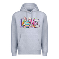 Heather Grey love easter Premium Hoodie - MaliasSmallBusiness