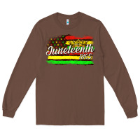 Chestnut juneteenth 1865 with crown flag Long Sleeve Tee - texasbilliewilder