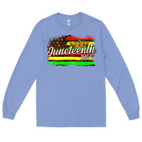 Colony Blue juneteenth 1865 with crown flag Long Sleeve Tee - texasbilliewilder
