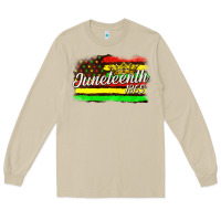Mushroom juneteenth 1865 with crown flag Long Sleeve Tee - texasbilliewilder