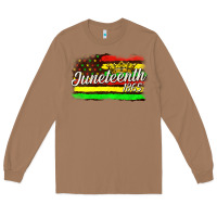 Toasted Coconut juneteenth 1865 with crown flag Long Sleeve Tee - texasbilliewilder