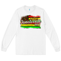 White juneteenth 1865 with crown flag Long Sleeve Tee - texasbilliewilder