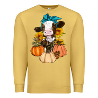 Antique Gold Cow Fall Pumpkin Premium Sweatshirt - Artiststas