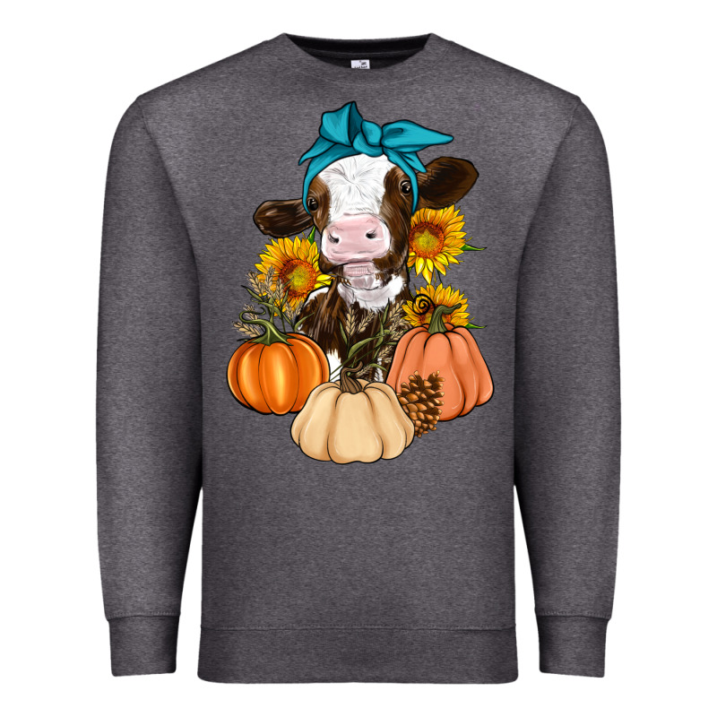 Cow Fall Pumpkin Premium Sweatshirt by Artiststas | Teevron