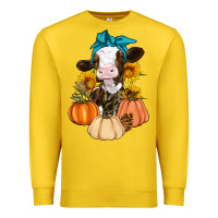 Lemon Cow Fall Pumpkin Premium Sweatshirt - Artiststas