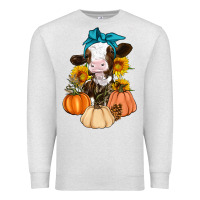 Oatmeal Heather Cow Fall Pumpkin Premium Sweatshirt - Artiststas