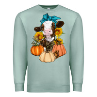 Seafoam Cow Fall Pumpkin Premium Sweatshirt - Artiststas