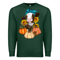 Sports Green Cow Fall Pumpkin Premium Sweatshirt - Artiststas
