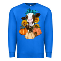 True Royal Cow Fall Pumpkin Premium Sweatshirt - Artiststas