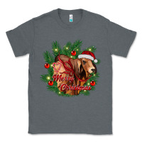 Charcoal Heather merry Christmas brahman bull Classic Tee - RanaPortraitStore