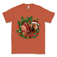 Copper merry Christmas brahman bull Classic Tee - RanaPortraitStore