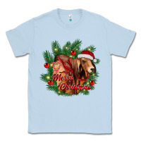 Dusty Blue merry Christmas brahman bull Classic Tee - RanaPortraitStore