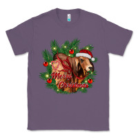 Lavender merry Christmas brahman bull Classic Tee - RanaPortraitStore