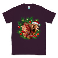 Plum merry Christmas brahman bull Classic Tee - RanaPortraitStore