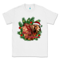 White merry Christmas brahman bull Classic Tee - RanaPortraitStore