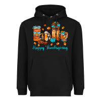 Black happy thanksgiving coffee Heavyweight Hoodie - JahusDesignShop