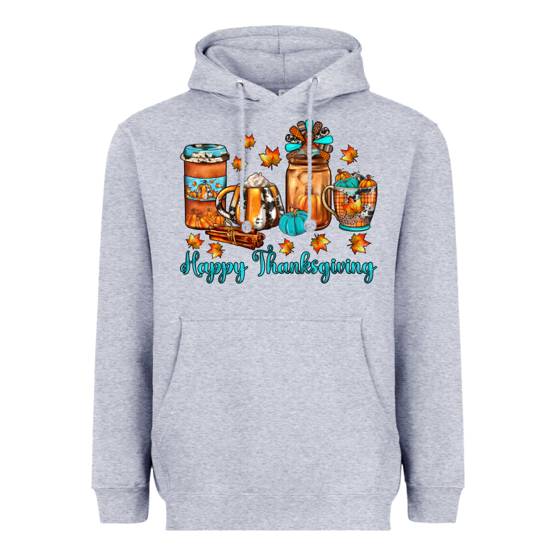 Happy Thanksgiving Coffee Heavyweight Hoodie by JahusDesignShop | Teevron
