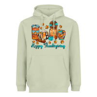 Matcha happy thanksgiving coffee Heavyweight Hoodie - JahusDesignShop