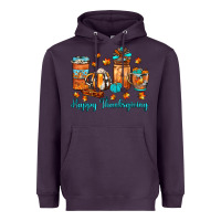 Plum happy thanksgiving coffee Heavyweight Hoodie - JahusDesignShop