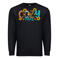 Black Cozy Vibes Fall Sunflowers Premium Sweatshirt - Artiststas