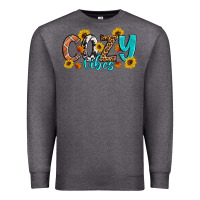 Charcoal Heather Cozy Vibes Fall Sunflowers Premium Sweatshirt - Artiststas