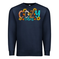Navy Cozy Vibes Fall Sunflowers Premium Sweatshirt - Artiststas
