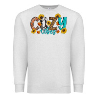Oatmeal Heather Cozy Vibes Fall Sunflowers Premium Sweatshirt - Artiststas