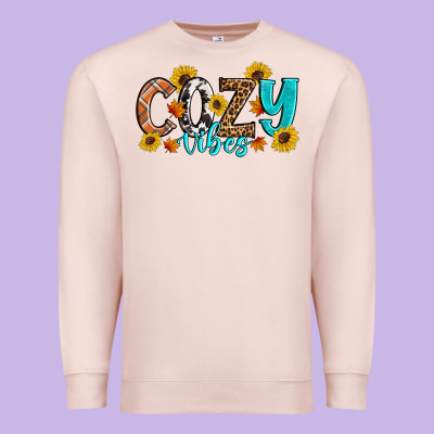 Cozy Vibes Fall Sunflowers Premium Sweatshirt Designed By Artiststas