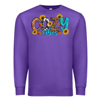 Purple Cozy Vibes Fall Sunflowers Premium Sweatshirt - Artiststas