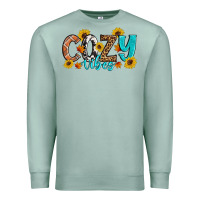 Seafoam Cozy Vibes Fall Sunflowers Premium Sweatshirt - Artiststas