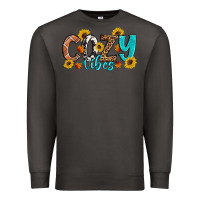 Smoke Cozy Vibes Fall Sunflowers Premium Sweatshirt - Artiststas