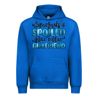 Cobalt somebodys spoiled blue collar girlfriend Urban Hoodie - MaliasSmallBusiness