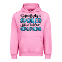 Fuchsia Pink somebodys spoiled blue collar girlfriend Urban Hoodie - MaliasSmallBusiness