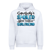 White somebodys spoiled blue collar girlfriend Urban Hoodie - MaliasSmallBusiness