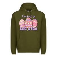 Army Green i'm just so egg stra Premium Hoodie - MaliasSmallBusiness