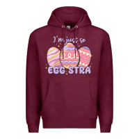 Burgundy i'm just so egg stra Premium Hoodie - MaliasSmallBusiness