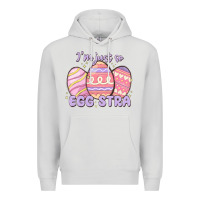 Dove Grey i'm just so egg stra Premium Hoodie - MaliasSmallBusiness