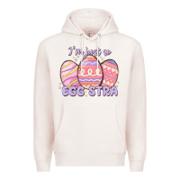 Pale Pink i'm just so egg stra Premium Hoodie - MaliasSmallBusiness
