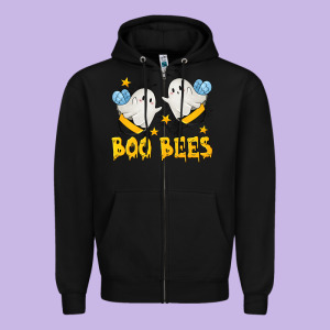 Boo Bees Zipper Hoodie Designed By Texasbilliewilder