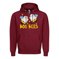 Burgundy Boo Bees Zipper Hoodie - texasbilliewilder