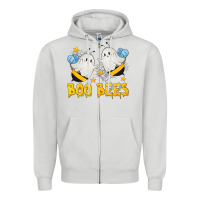 Dove Grey Boo Bees Zipper Hoodie - texasbilliewilder