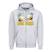 Heather Grey Boo Bees Zipper Hoodie - texasbilliewilder