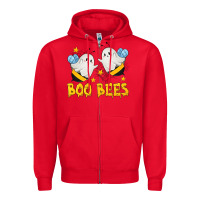 Red Boo Bees Zipper Hoodie - texasbilliewilder