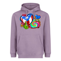 Lavender western leopard puerto rico   hearts Heavyweight Hoodie - AdoDesignShop