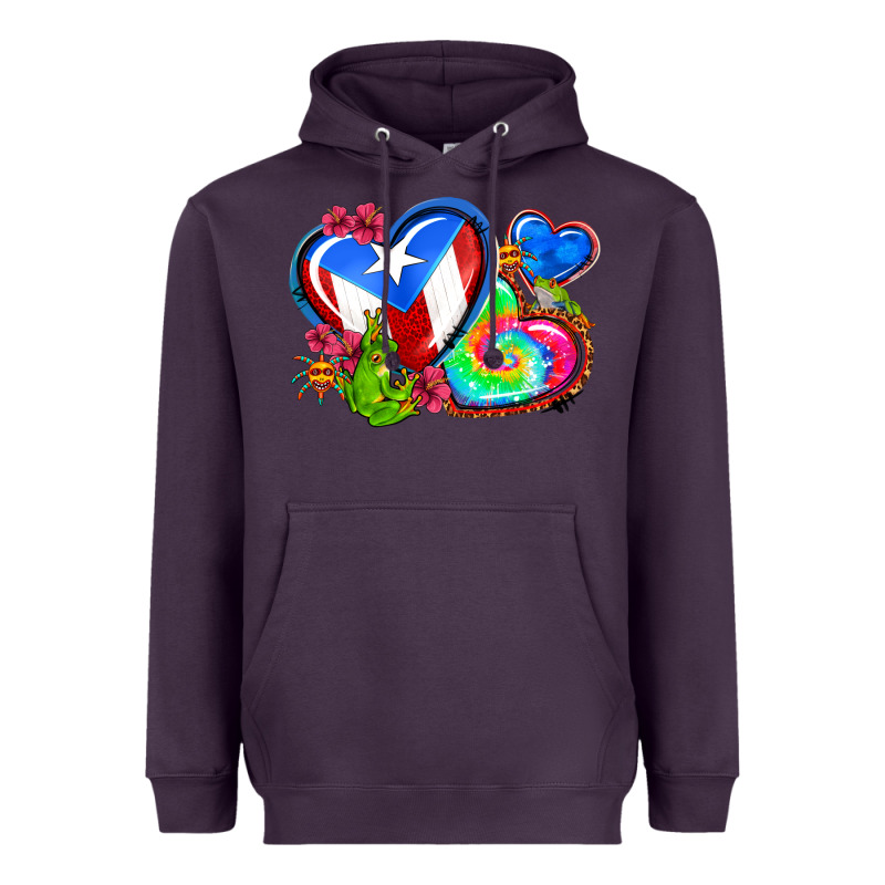 Western Leopard Puerto Rico   Hearts Heavyweight Hoodie by AdoDesignShop | Teevron